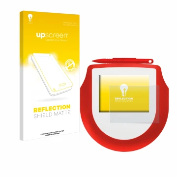 Vorderseite einer Produktverpackung mit dem Markenlogo upscreen. Daneben ist das Gerät Signotec Signature Pad Omega mit dem zu