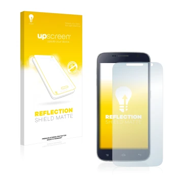 Vorderseite einer Produktverpackung mit dem Markenlogo upscreen. Daneben ist das Gerät Landvo L8 mit dem zugehörigen Displaysc