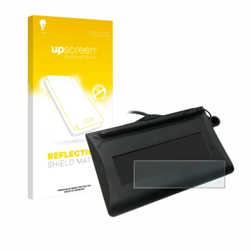 Vorderseite einer Produktverpackung mit dem Markenlogo upscreen. Daneben ist das Gerät Topaz T-LBK460-HSB-R mit dem zugehörige