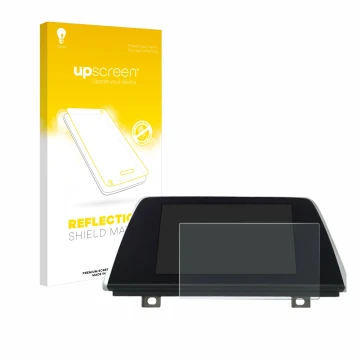 Vorderseite einer Produktverpackung mit dem Markenlogo upscreen. Daneben ist das Gerät BMW Professional 6.5