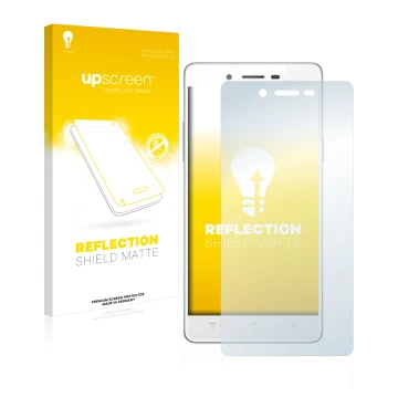 Vorderseite einer Produktverpackung mit dem Markenlogo upscreen. Daneben ist das Gerät Oppo A51 mit dem zugehörigen Displaysch