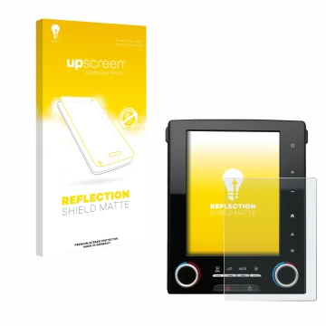 Vorderseite einer Produktverpackung mit dem Markenlogo upscreen. Daneben ist das Gerät Renault Megane GT R-Link 2 8.7