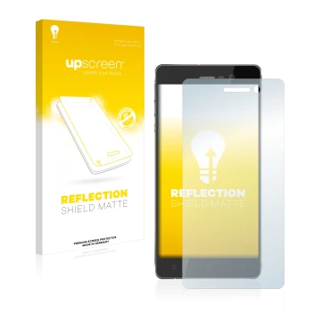 Vorderseite einer Produktverpackung mit dem Markenlogo upscreen. Daneben ist das Gerät Blackview Omega Pro mit dem zugehörigen