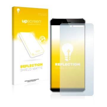 Vorderseite einer Produktverpackung mit dem Markenlogo upscreen. Daneben ist das Gerät Vernee Mars mit dem zugehörigen Display