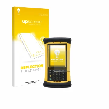 Vorderseite einer Produktverpackung mit dem Markenlogo upscreen. Daneben ist das Gerät Trimble Nomad 1050XE mit dem zugehörige