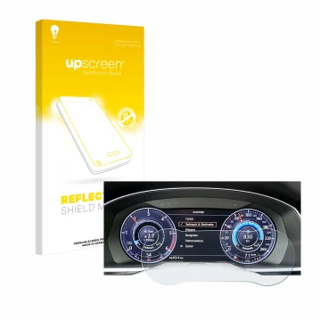 Vorderseite einer Produktverpackung mit dem Markenlogo upscreen. Daneben ist das Gerät Volkswagen Tiguan 2017 Active Info Cock