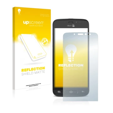 Vorderseite einer Produktverpackung mit dem Markenlogo upscreen. Daneben ist das Gerät Doro 8040 mit dem zugehörigen Displaysc