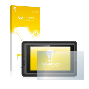 Vorderseite einer Produktverpackung mit dem Markenlogo upscreen. Daneben ist das Gerät XP-Pen Artist 13.3 mit dem zugehörigen 