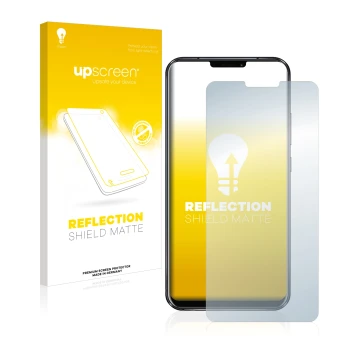 Vorderseite einer Produktverpackung mit dem Markenlogo upscreen. Daneben ist das Gerät ASUS ZenFone 5 ZE620KL mit dem zugehöri