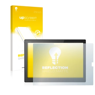 Vorderseite einer Produktverpackung mit dem Markenlogo upscreen. Daneben ist das Gerät Lenovo ThinkPad X1 Tablet (3.Gen) mit d