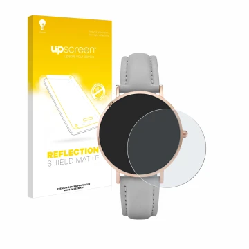 Vorderseite einer Produktverpackung mit dem Markenlogo upscreen. Daneben ist das Gerät Cluse La Boheme (38 mm) mit dem zugehör