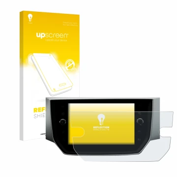 Vorderseite einer Produktverpackung mit dem Markenlogo upscreen. Daneben ist das Gerät Seat Ibiza Media System Pro 8