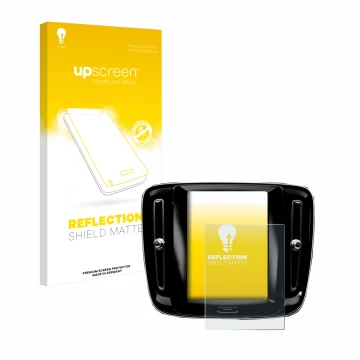 Vorderseite einer Produktverpackung mit dem Markenlogo upscreen. Daneben ist das Gerät Volvo XC40 Sensus Connect 8.7