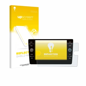 Vorderseite einer Produktverpackung mit dem Markenlogo upscreen. Daneben ist das Gerät Volkswagen Golf 7 2019 Discover Media 8