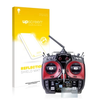 Vorderseite einer Produktverpackung mit dem Markenlogo upscreen. Daneben ist das Gerät Graupner mz-24 Pro mit dem zugehörigen 