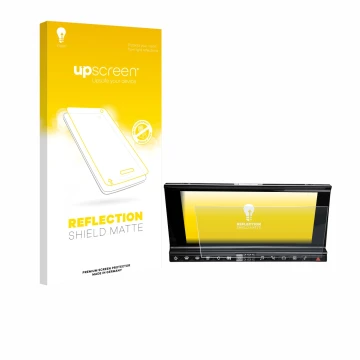 Vorderseite einer Produktverpackung mit dem Markenlogo upscreen. Daneben ist das Gerät DS 7 Crossback Infotainmentsystem mit d