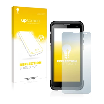 Vorderseite einer Produktverpackung mit dem Markenlogo upscreen. Daneben ist das Gerät Chainway C66 mit dem zugehörigen Displa