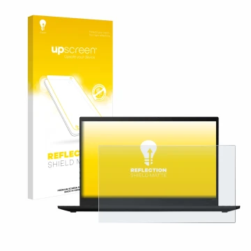 Vorderseite einer Produktverpackung mit dem Markenlogo upscreen. Daneben ist das Gerät Lenovo ThinkPad X1 Carbon (7. Gen.) mit