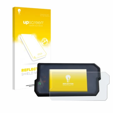 Vorderseite einer Produktverpackung mit dem Markenlogo upscreen. Daneben ist das Gerät KTM 125 / 390 Duke 2017+ mit dem zugehö