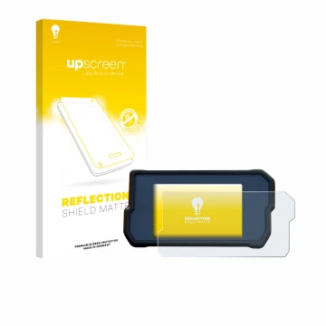 Vorderseite einer Produktverpackung mit dem Markenlogo upscreen. Daneben ist das Gerät KTM 790 Adventure 2019+ mit dem zugehör