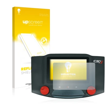 Vorderseite einer Produktverpackung mit dem Markenlogo upscreen. Daneben ist das Gerät Märklin Central Station 3 Plus mit dem 