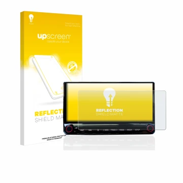 Vorderseite einer Produktverpackung mit dem Markenlogo upscreen. Daneben ist das Gerät Kia XCeed 2019 Infotainment System 10.2