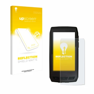 Vorderseite einer Produktverpackung mit dem Markenlogo upscreen. Daneben ist das Gerät Ciclo Navic 400 mit dem zugehörigen Dis