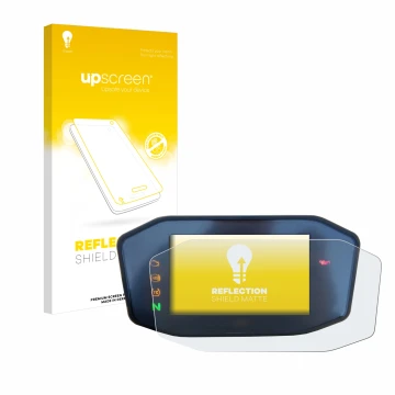 Vorderseite einer Produktverpackung mit dem Markenlogo upscreen. Daneben ist das Gerät KTM 890 Duke R 2020 TFT Screen mit dem 