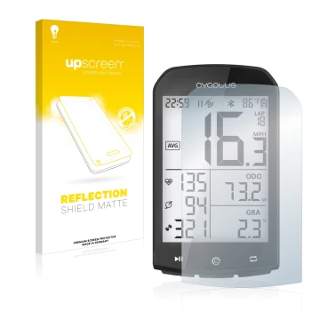 Vorderseite einer Produktverpackung mit dem Markenlogo upscreen. Daneben ist das Gerät Cycplus M1 2.9
