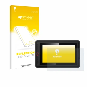 Vorderseite einer Produktverpackung mit dem Markenlogo upscreen. Daneben ist das Gerät XP-Pen Artist 12 Pro mit dem zugehörige