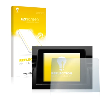 Vorderseite einer Produktverpackung mit dem Markenlogo upscreen. Daneben ist das Gerät Renault Clio V 2020 Easy Link 7