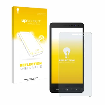 Vorderseite einer Produktverpackung mit dem Markenlogo upscreen. Daneben ist das Gerät Beafon M5 mit dem zugehörigen Displaysc