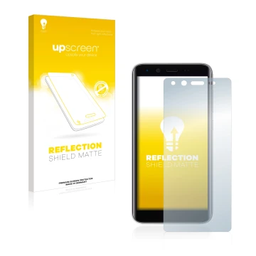 Vorderseite einer Produktverpackung mit dem Markenlogo upscreen. Daneben ist das Gerät Emporia Smart 3 mini mit dem zugehörige