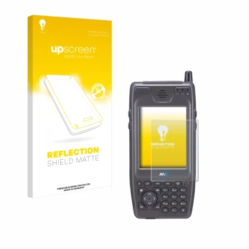 Vorderseite einer Produktverpackung mit dem Markenlogo upscreen. Daneben ist das Gerät M3 Mobile M3 SKY MC-7500S mit dem zugeh