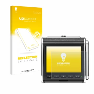 Vorderseite einer Produktverpackung mit dem Markenlogo upscreen. Daneben ist das Gerät Hasselblad CFV II-2 50C 907X mit dem zu