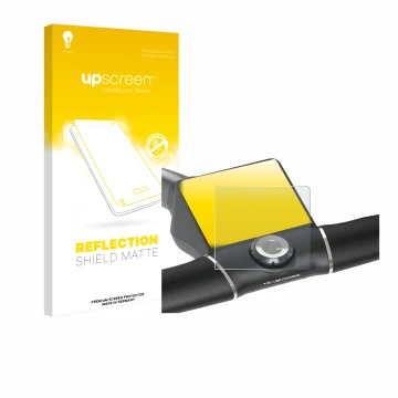 Vorderseite einer Produktverpackung mit dem Markenlogo upscreen. Daneben ist das Gerät Motocaddy M5 GPS Electric Trolley mit d