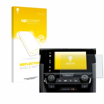 Vorderseite einer Produktverpackung mit dem Markenlogo upscreen. Daneben ist das Gerät Honda Civic 2020 Infotainment System 20