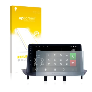 Vorderseite einer Produktverpackung mit dem Markenlogo upscreen. Daneben ist das Gerät Pioneer AVH-Z5200DAB mit dem zugehörige