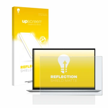 Vorderseite einer Produktverpackung mit dem Markenlogo upscreen. Daneben ist das Gerät Dell Inspiron 17 7706 2-in-1 mit dem zu