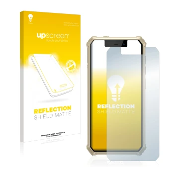 Vorderseite einer Produktverpackung mit dem Markenlogo upscreen. Daneben ist das Gerät iiiF150 B2021 mit dem zugehörigen Displ