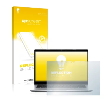 Vorderseite einer Produktverpackung mit dem Markenlogo upscreen. Daneben ist das Gerät Dell Latitude 5320 Non-Touch mit dem zu