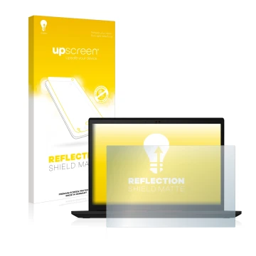 Vorderseite einer Produktverpackung mit dem Markenlogo upscreen. Daneben ist das Gerät Lenovo ThinkPad X13 Gen 2 mit dem zugeh