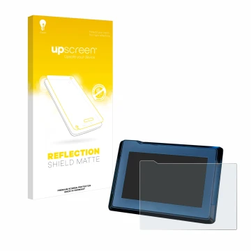 Vorderseite einer Produktverpackung mit dem Markenlogo upscreen. Daneben ist das Gerät KTM 1290 Super Adventure R 2021 TFT 7