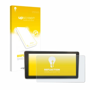 Vorderseite einer Produktverpackung mit dem Markenlogo upscreen. Daneben ist das Gerät Audi A4 B9 2017 MMI Plus 8