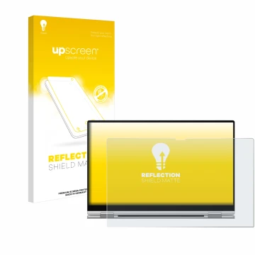 Vorderseite einer Produktverpackung mit dem Markenlogo upscreen. Daneben ist das Gerät Samsung Galaxy Book Pro 360 13