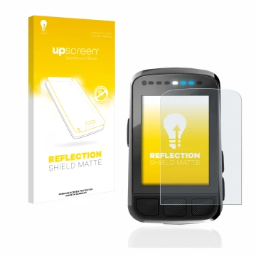 Vorderseite einer Produktverpackung mit dem Markenlogo upscreen. Daneben ist das Gerät Wahoo Elemnt Bolt V2 GPS mit dem zugehö