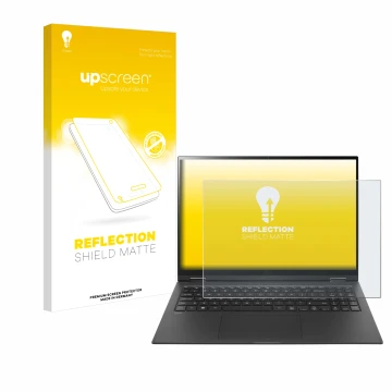 Vorderseite einer Produktverpackung mit dem Markenlogo upscreen. Daneben ist das Gerät LG gram 16'' 2-in-1 Touch mit dem zugeh