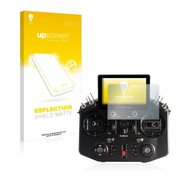 Vorderseite einer Produktverpackung mit dem Markenlogo upscreen. Daneben ist das Gerät FrSky Tandem X20 mit dem zugehörigen Di