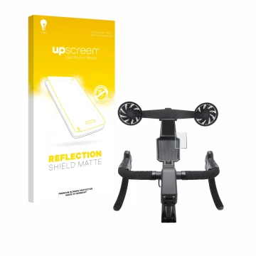 Vorderseite einer Produktverpackung mit dem Markenlogo upscreen. Daneben ist das Gerät Tacx Neo Bike Smart mit dem zugehörigen