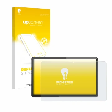 Vorderseite einer Produktverpackung mit dem Markenlogo upscreen. Daneben ist das Gerät Lenovo IdeaPad Duet 5 Chromebook (13